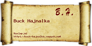 Buck Hajnalka névjegykártya